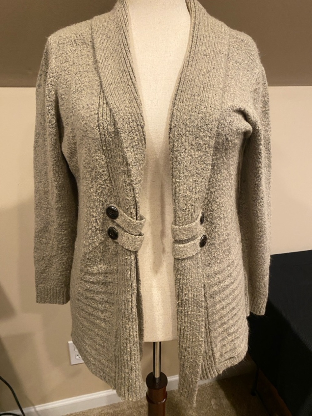 Apt. 9 Neutral Beige Knit cardigan